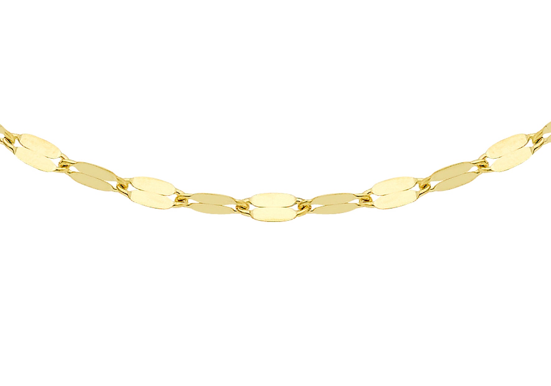 9ct Yellow Gold Mirror-Link Forzatina Chain