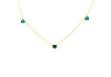 9ct Yellow Gold Malachite Heart Petal Necklace