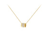 9ct Yellow Gold White Zirconia Ring Necklace