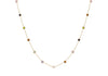 9ct Yellow Gold Rainbow Zirconia Necklace