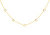 9ct Yellow Gold White Zirconia Station Necklace