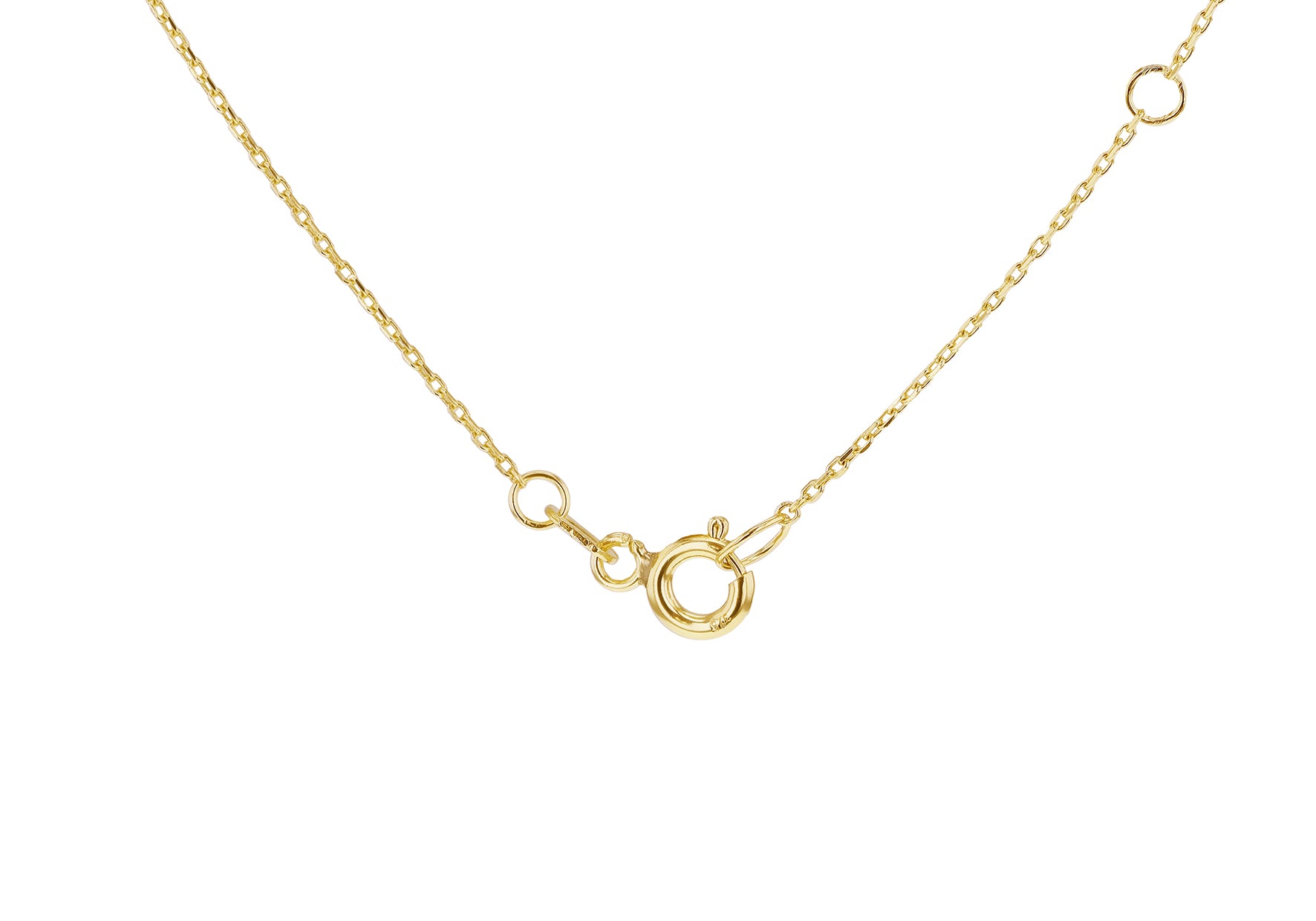 9ct Yellow Gold White Zirconia Station Necklace