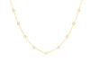 9ct Yellow Gold White Zirconia Station Necklace