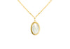9ct Yellow Gold Oval Mother Of Pearl Necklace
