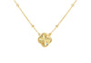 9ct Yellow Gold Rainbow Petal Ball Chain Pendant