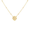 9ct Yellow Gold Shimmer Clover Adjustable Trace & Ball Chain Necklace