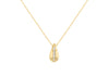 9ct Yellow Gold White Zirconia Teardrop Necklace