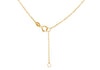 9ct Yellow Gold White Zirconia Teardrop Necklace