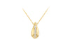 9ct Yellow Gold White Zirconia Teardrop Necklace