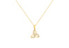 9ct Yellow Gold White Zirconia Celtic Necklace