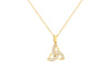 9ct Yellow Gold White Zirconia Celtic Necklace