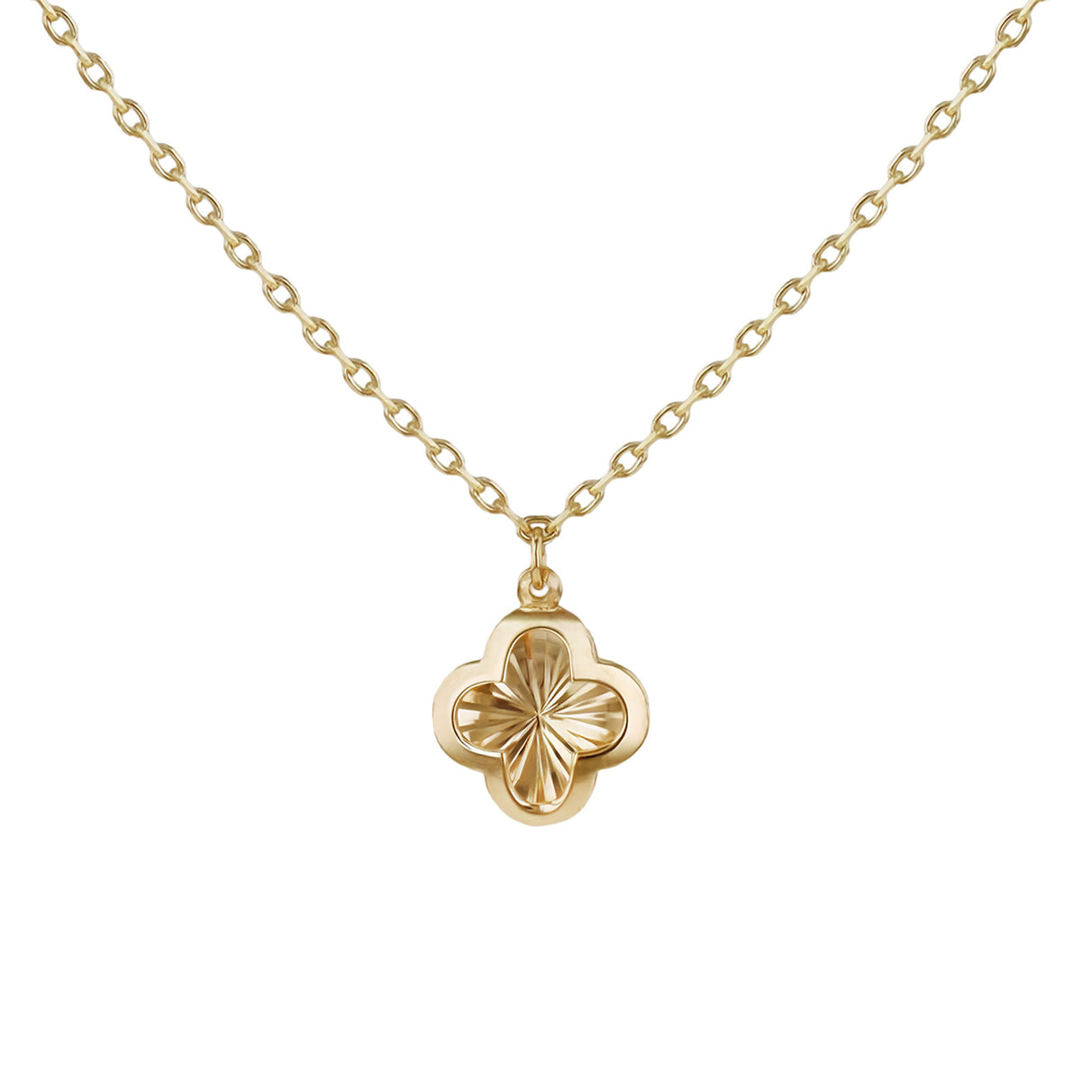 9ct Yellow Gold Mini Radiant Petal Necklace