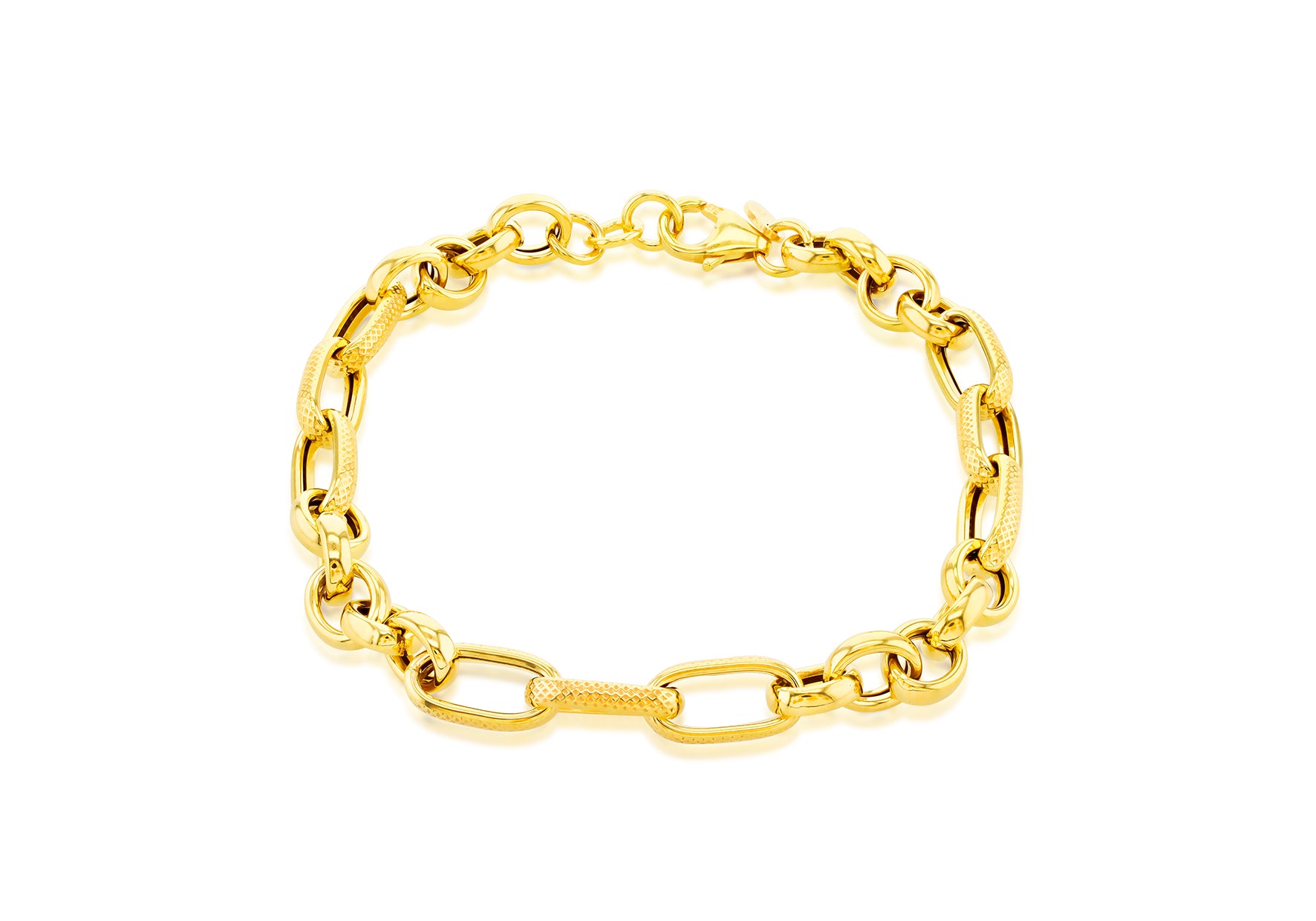 9ct Yellow Gold Belcher Curb Bracelet