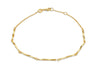 9ct Yellow Gold Trace Diamond Cut Bar Bracelet