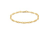 9ct Yellow Gold Round Bar & Round Links Belcher Bracelet