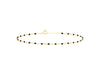 9ct Yellow Gold Black Enamel Mini Chain Bracelet