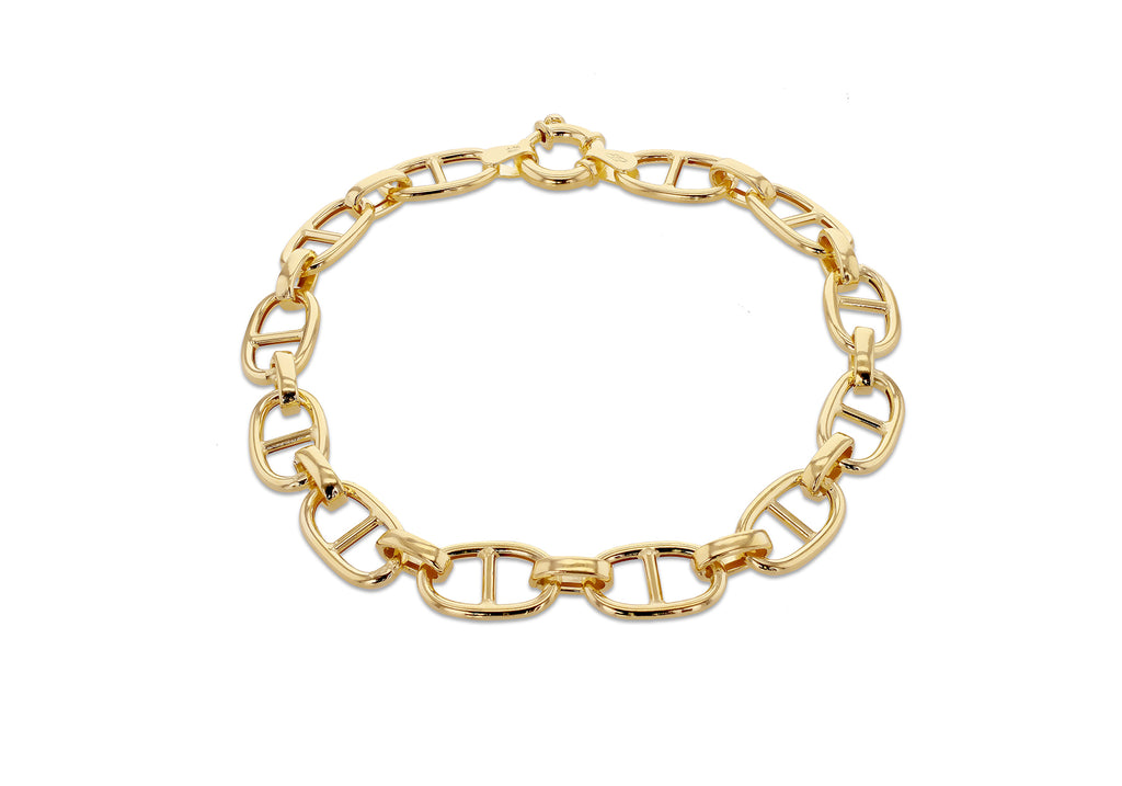 9ct Yellow Gold Rambo Links Bracelet