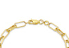 9ct Yellow Gold Faceted Paper Chain Links Bracelet