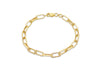 9ct Yellow Gold Faceted Paper Chain Links Bracelet