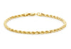 9ct Yellow Gold Diamond Cut Rope Bracelet