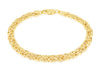 9ct Yellow Gold Domed Byzantine Bracelet