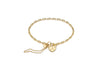 9ct Yellow Gold Padlock & Key Safety Chain Bracelet