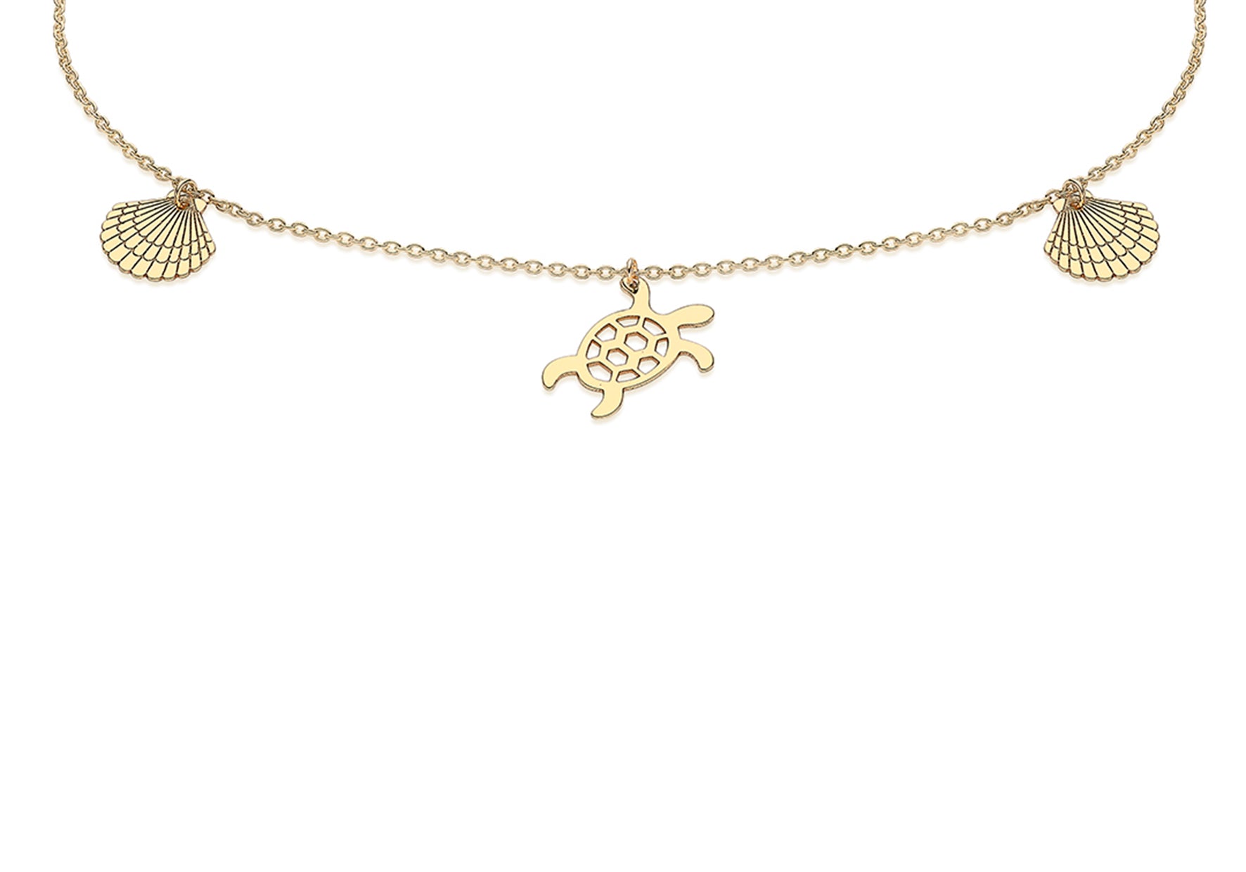 9ct Yellow Gold Sea & Sand Charm Bracelet