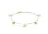 9ct Yellow Gold Sea & Sand Charm Bracelet