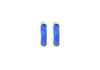 9ct Yellow Gold Blue Enamel Twisted Hoop Creole Earrings