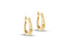 9ct Yellow Gold Tapered Marquise Hoop Earrings