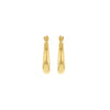 9ct Yellow Gold Chunky Tapered Hoop Earrings