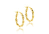 9ct Yellow Gold Oval Twist Hoop Earrings