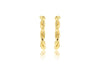9ct Yellow Gold Oval Twist Hoop Earrings