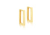 9ct Yellow Gold Square Hoop Earrings