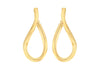 9ct Yellow Gold Square infinity Wave Illusion Earrings