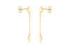 9ct Yellow Gold Mother of Pearl Petal Drop Stud Earrings
