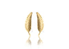 9ct Yellow Gold Fern Leaf Stud Earrings