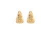 9ct Yellow Gold Diamond-Cut Tapered Huggie Stud Earrings