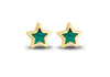 9ct Yellow Gold Malachite Star Stud Earrings