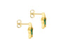 9ct Yellow Gold Malachite Star Stud Earrings
