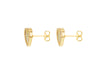 9ct Yellow Gold Rainbow Heart Stud Earrings