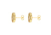 9ct Yellow Gold Round Rainbow Stud Earrings
