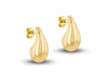 9ct Yellow Gold Bell Teardrop Stud Earrings