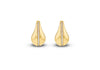 9ct Yellow Gold White Zirconia Teardrop Stud Earrings