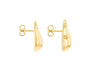 9ct Yellow Gold Flat Back Teardrop Stud Earrings