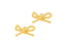 9ct Yellow Gold Twisted Bow Stud Earrings