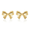 9ct Yellow Gold Bow Stud Earrings