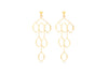 9ct Yellow Gold Honeycomb Drop Stud Earrings