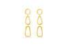 9ct Yellow Gold Elliptical Drop Stud Earrings