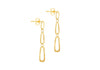 9ct Yellow Gold Elliptical Drop Stud Earrings